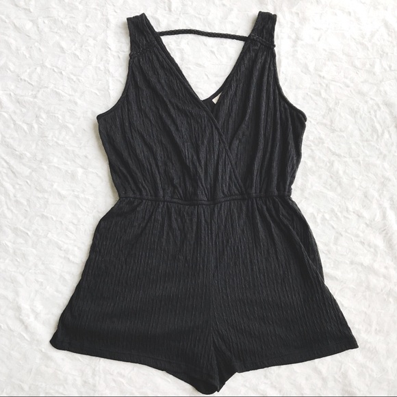 Universal Thread Pants - Universal Thread Black Romper with Rope Details